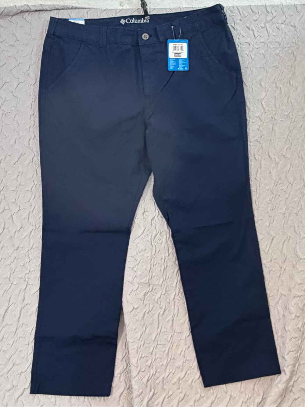 Columbia Active Fit Straight Leg Pants Mens 40W 30L Navy Blue NWT
